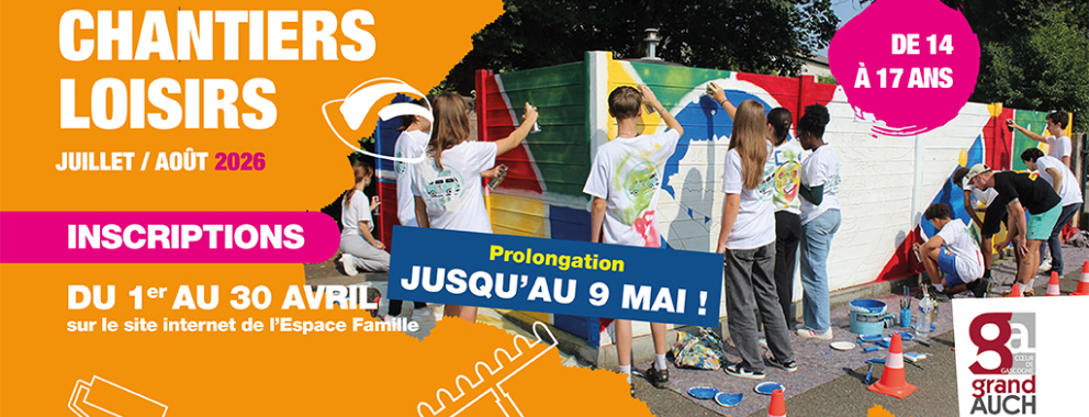 Inscrivez-vous aux chantiers loisirs 