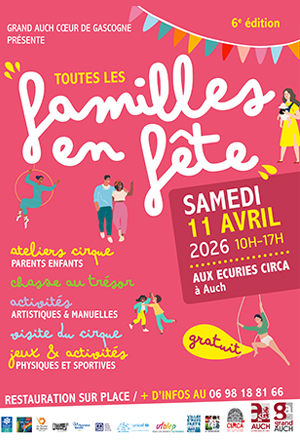 Affiche "familles en fête" à Auch, édition 2026