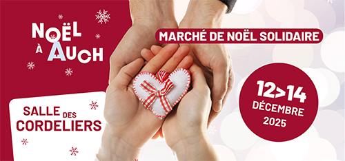 Des mains d'adultes et enfants tiennent un coeur blanc avec un ruban rouge