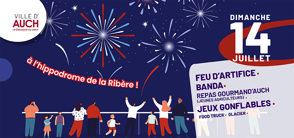 Feu d'artifice 14 juillet à Auch