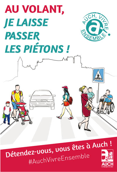 au volant je laisse passer les piétons