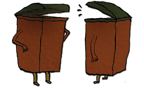 Le tri sélectif - illustration © Seb Cazes